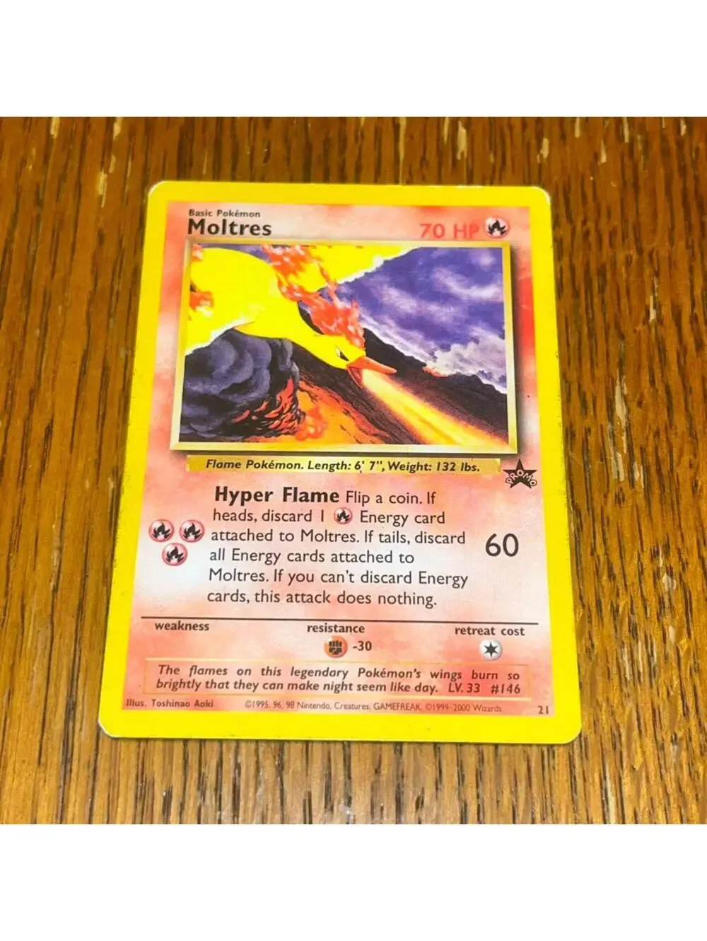 Moltres 21 - Wizards Black Star Promo 2000 - 70 HP Vintage